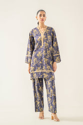 2-Pc Printed Lawn Shirt with Straight Trouser SCPM3-016